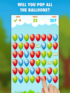 Balony Pop Zrzut ekranu PRO