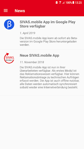 SIVAS.mobile Screen 2