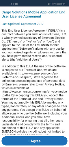 Android application Pallet level monitoring screenshort