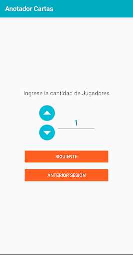 Android application Anotador Cartas screenshort