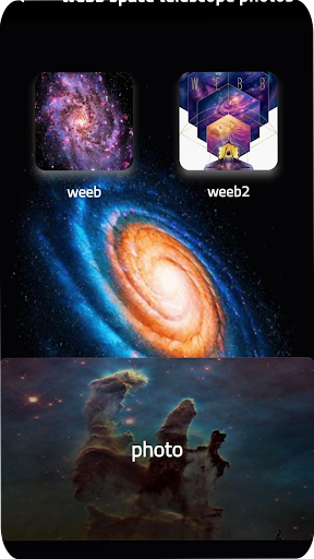Android application webb space telescope photos screenshort