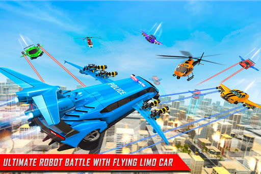 Flying Limo Robot Car Transform: Police Robot Game 1.38 screenshots 2