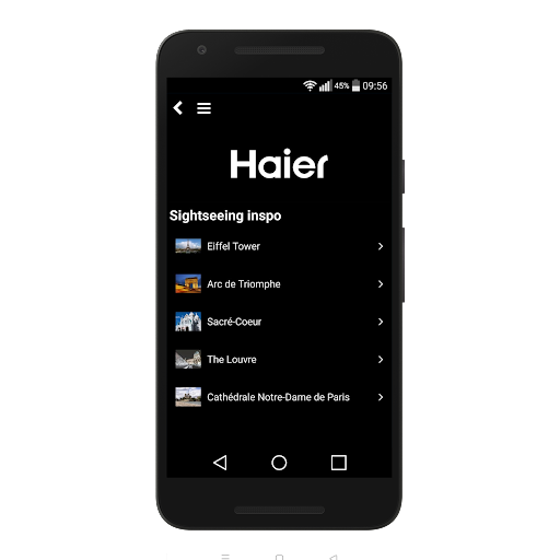 HAIER X RG Screen 3