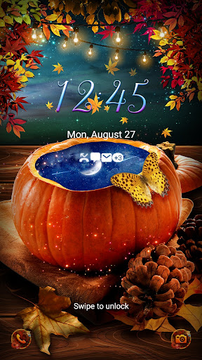 Milky Way Pumpkin - Wallpaper Screen 2
