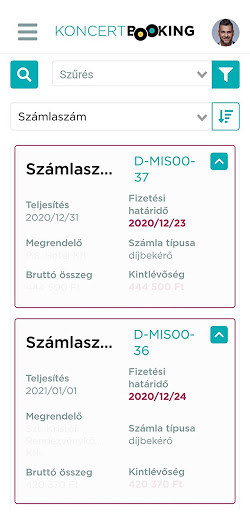 Koncertbooking Screen 2
