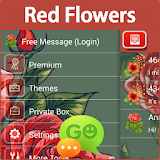 GO SMS Red Flowers icon