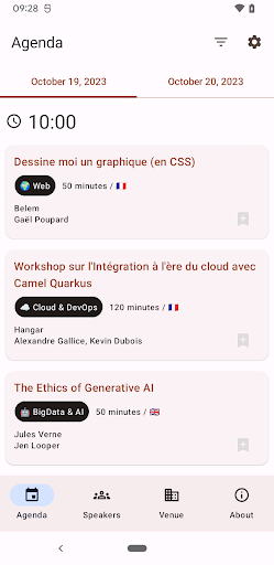 Android application Devfest Nantes screenshort