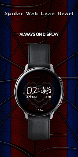SpiderWeb Lace Heart_Watchface Screen 3