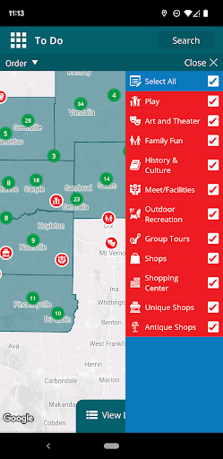 Screenshot of Discover Downstate Illinois