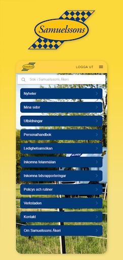 Android application Samuelssons Åkeri screenshort