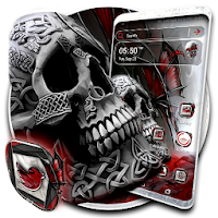 Skull Red Butterfly Theme Launcher