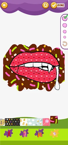 Lips Coloring Glitter - Screenshot 2