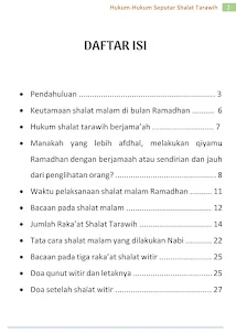 Hukum Seputar Shalat Tarawih