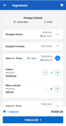 Novaoito Tickets PDV Screen 2