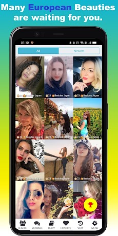EuroMate - 世界中の美女と見せ合うビデオ通話アプリのおすすめ画像1