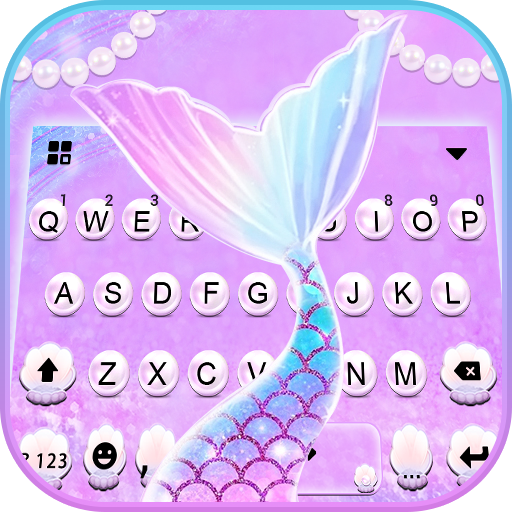 Pastel Mermaid Tail Keyboard T logo
