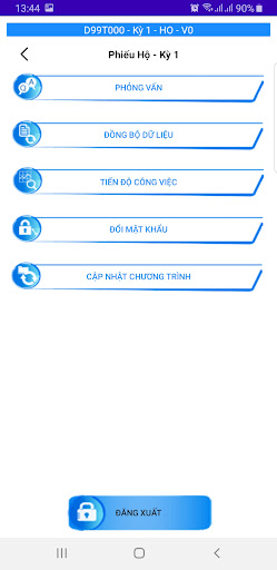 Android application Khảo sát mức sống 2024 screenshort
