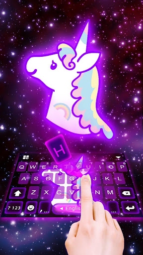 Galaxy Unicorn Keyboard Theme Screenshot 3 - AppWisp.com