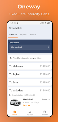 Android application Moj cabs : Affordable Outstati screenshort