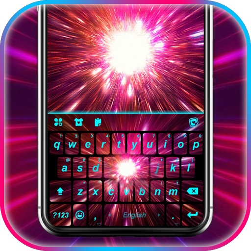 Neon Beam LED Keyboard Backgro logo