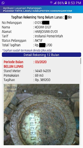 Android application PUDAM Tirta Lawu screenshort