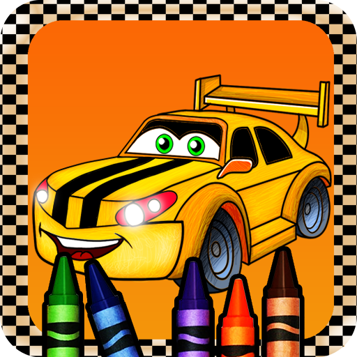 Lightning car Coloring book logo
