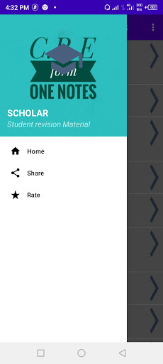 Android application C.r.e: form one notes screenshort