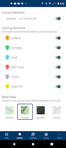 Bicycle Route Navigator Screen 3