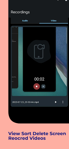 Audio + screen Recorder Screen 2