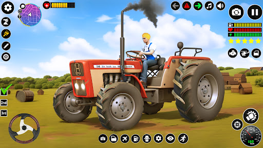 Android application Animal farm tractor sim game screenshort