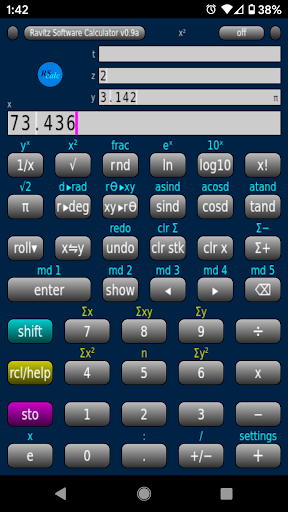 Android application Ravitz Software Calculator screenshort
