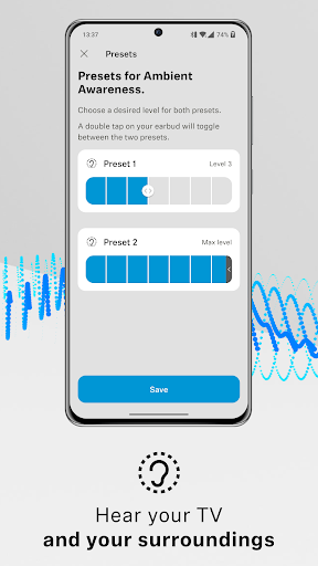 Screenshot of Sennheiser TV Clear App