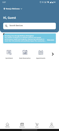 Android application Renoja Wellness screenshort