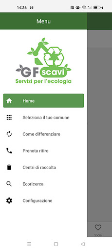 Android application GF Scavi screenshort