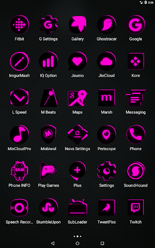 Flat Black and Pink Icon Pack ✨Free✨