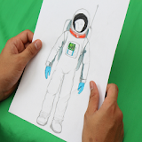 How to Draw Astronaut icon