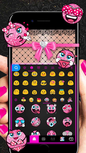 Black Lace Keyboard Theme Screen 2