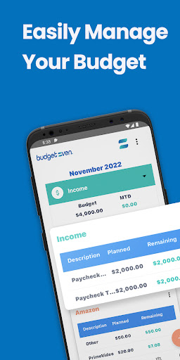 Android application Budget Even: Build Savings screenshort