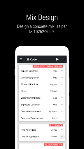 Concrete Mix Design IS-10262 Screen 2