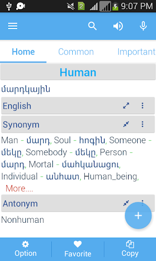 Armenian Dictionary Screen 3