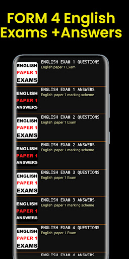 Android application English Form 4 Exams + Answers screenshort