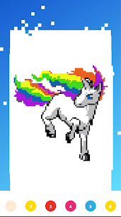 Unicorn Art Pixel – Color By Number 5