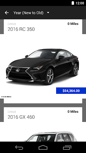 Woodfield Lexus DealerApp Screen 2
