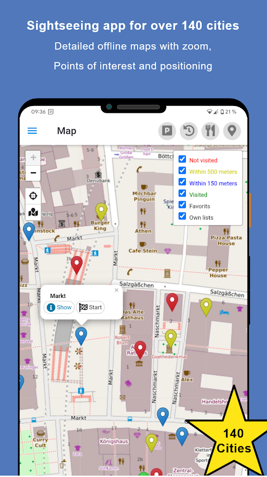 Android application Sightseeing Leipzig screenshot