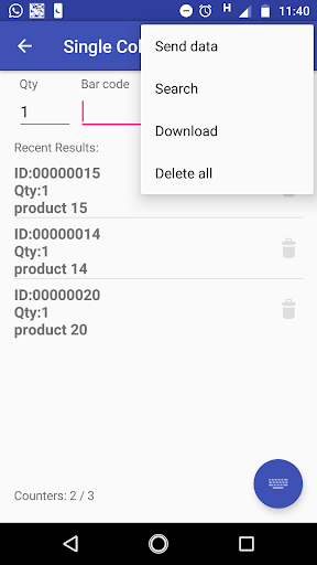 IS Collector - Physical count Screen 2