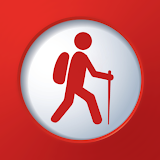 Hiking and hiking routes icon
