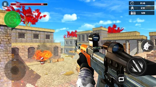 Counter War: 精英 手機遊戲 火焰山 槍戰 手機