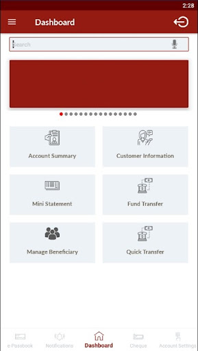 Rajadhani Bank Mobile Banking Screen 2