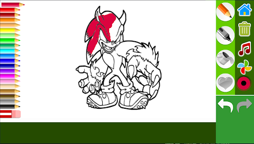 Soni Blue Hedgehog coloring book