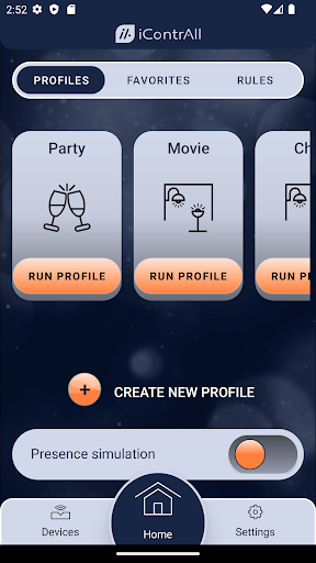 Android application iContrAll 2.0 screenshort